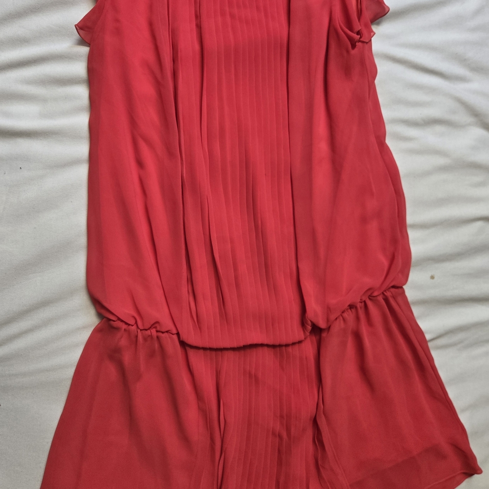 Anita Cherry Red Pleated Mini Dress